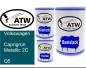 Preview: Volkswagen, Caprigrün Metallic 2C, Q5: 500ml Lackdose + 500ml Klarlack + 250ml Härter - Set, von ATW Autoteile West.